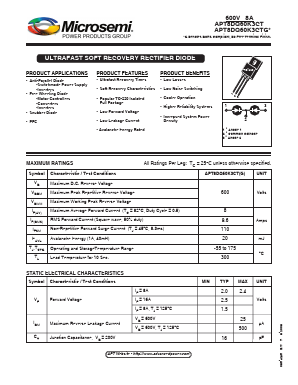 APT8DQ60K3CT Datasheet PDF Microsemi Corporation