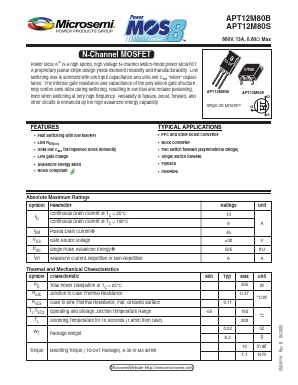 APT12M80B Datasheet PDF Microsemi Corporation