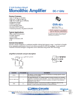 GVA-82 Datasheet PDF Minicircuits