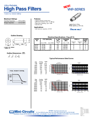 VHP-16 Datasheet PDF Minicircuits