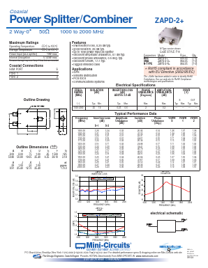 ZAPD-2 Datasheet PDF Minicircuits