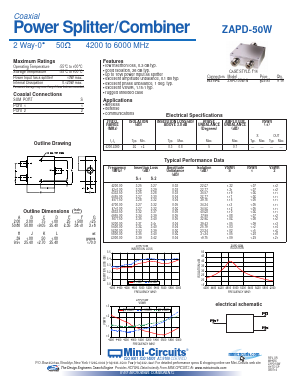 ZAPD-50W Datasheet PDF Minicircuits