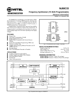 NJ88C33MADP Datasheet PDF Mitel Networks