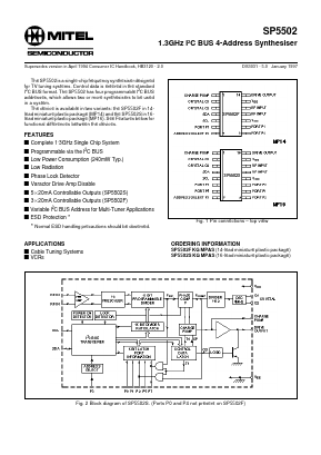 SP5502F Datasheet PDF Mitel Networks