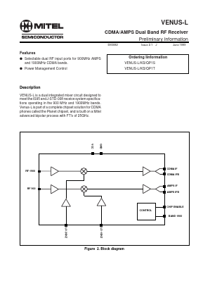 VENUS-KG Datasheet PDF Mitel Networks