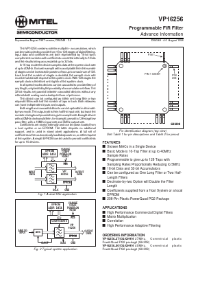 VP16256-40CGGH1N Datasheet PDF Mitel Networks