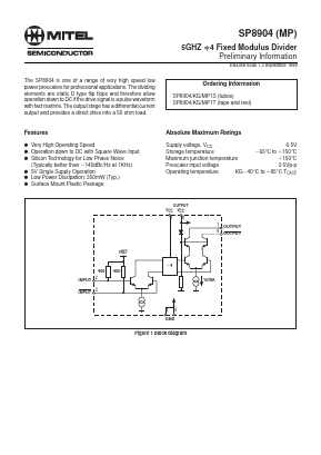 SP8904 Datasheet PDF Mitel Networks