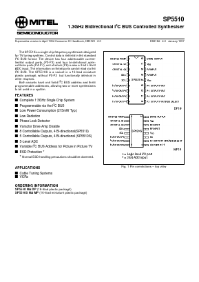 SP5510SNAMP Datasheet PDF Mitel Networks