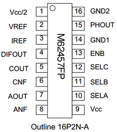 M62457 Datasheet PDF MITSUBISHI ELECTRIC 