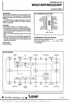 M52323SP Datasheet PDF MITSUBISHI ELECTRIC 