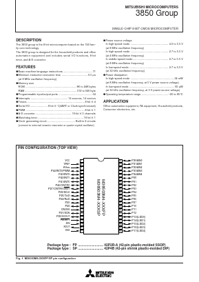 M38502MB-FP Datasheet PDF MITSUBISHI ELECTRIC 