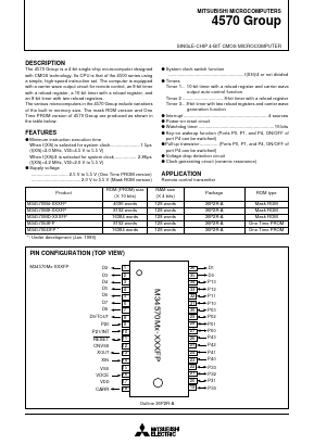 M34570MD-XXXFP Datasheet PDF MITSUBISHI ELECTRIC 