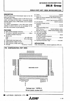 M38180E8-FP Datasheet PDF MITSUBISHI ELECTRIC 