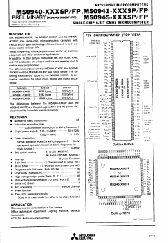 M50940-XXXFP Datasheet PDF MITSUBISHI ELECTRIC 