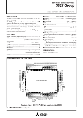 M38270E1MXXXFP Datasheet PDF MITSUBISHI ELECTRIC 