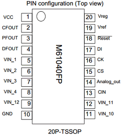 M61040 Datasheet PDF MITSUBISHI ELECTRIC 