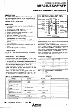 M5A26LS32AFP Datasheet PDF MITSUBISHI ELECTRIC 