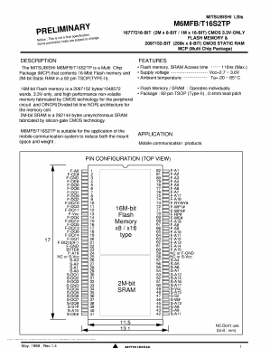 M6MFB16S2TP Datasheet PDF MITSUBISHI ELECTRIC 