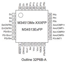 M34514M8-XXXFP Datasheet PDF MITSUBISHI ELECTRIC 