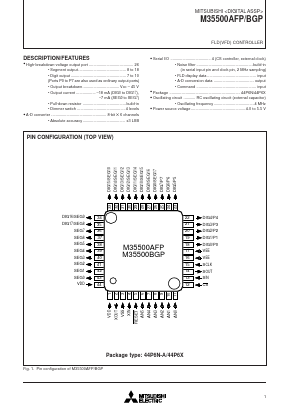 M35500 Datasheet PDF MITSUBISHI ELECTRIC 