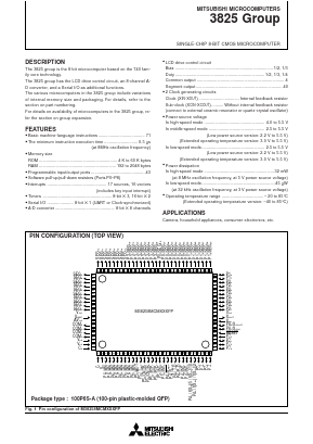 M38251E1DXXXFP Datasheet PDF MITSUBISHI ELECTRIC 