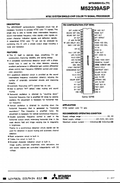M52339ASP Datasheet PDF MITSUBISHI ELECTRIC 