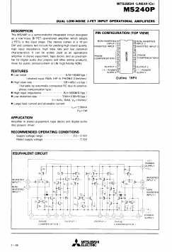 M5240P Datasheet PDF MITSUBISHI ELECTRIC 