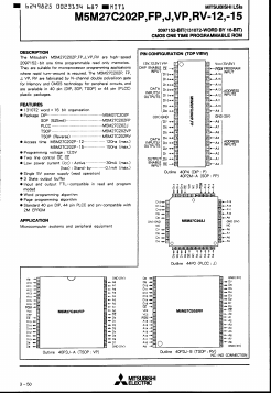 M5M27C202J-12 Datasheet PDF MITSUBISHI ELECTRIC 