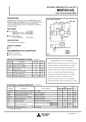 MGF4319 Datasheet PDF MITSUBISHI ELECTRIC 