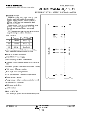 MH16S72AMA-12 Datasheet PDF MITSUBISHI ELECTRIC 