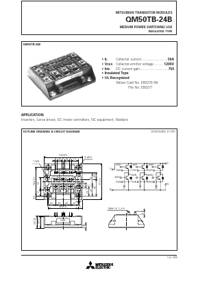 QM50TB-24B Datasheet PDF MITSUBISHI ELECTRIC 