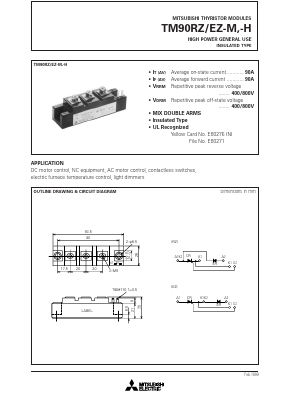 TM90EZ-H Datasheet PDF MITSUBISHI ELECTRIC 