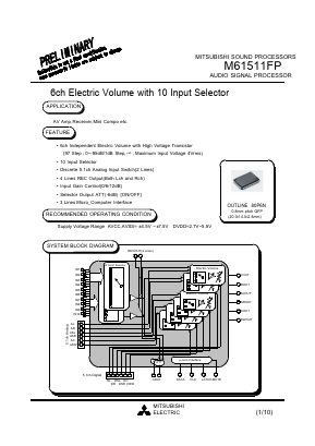 M61511FP Datasheet PDF MITSUBISHI ELECTRIC 