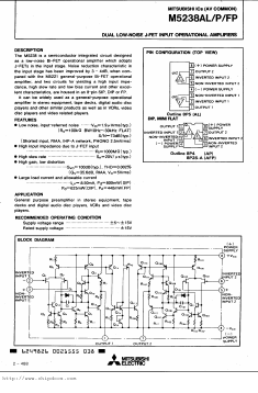 M5238AFP Datasheet PDF MITSUBISHI ELECTRIC 