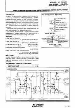 M5218P Datasheet PDF MITSUBISHI ELECTRIC 