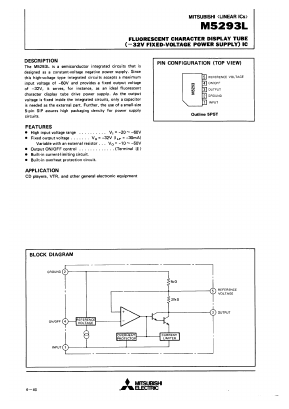 M5293L Datasheet PDF MITSUBISHI ELECTRIC 