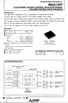 M62413FP Datasheet PDF MITSUBISHI ELECTRIC 