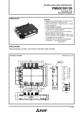 PM50CSD120 Datasheet PDF MITSUBISHI ELECTRIC 