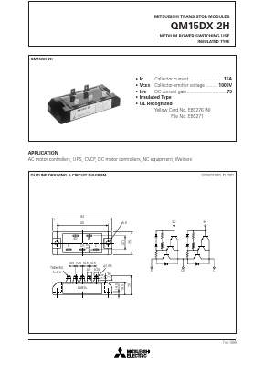 QM15DX-2H Datasheet PDF MITSUBISHI ELECTRIC 