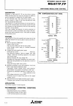 M51977P Datasheet PDF MITSUBISHI ELECTRIC 