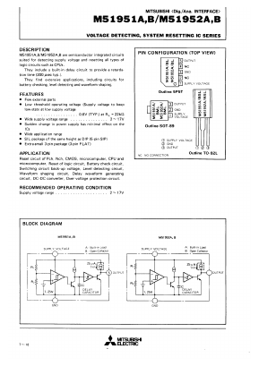 M51951E Datasheet PDF MITSUBISHI ELECTRIC 