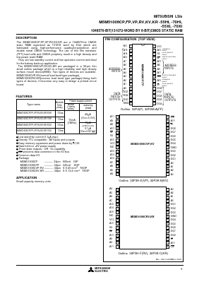 M5M51008CFP-55XI Datasheet PDF MITSUBISHI ELECTRIC 