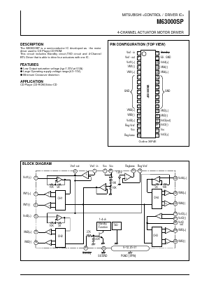 M63000 Datasheet PDF MITSUBISHI ELECTRIC 