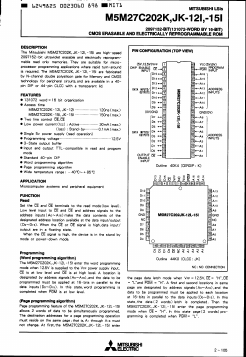 M5M27C202JK-12I Datasheet PDF MITSUBISHI ELECTRIC 