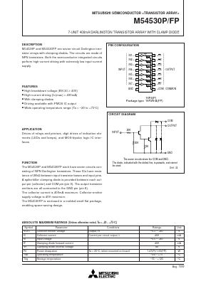 M54530P Datasheet PDF MITSUBISHI ELECTRIC 