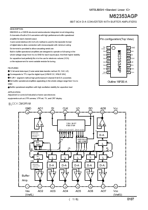M62353AGP Datasheet PDF MITSUBISHI ELECTRIC 