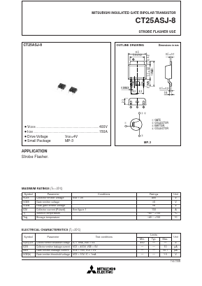 CT25ASJ-8 Datasheet PDF MITSUBISHI ELECTRIC 