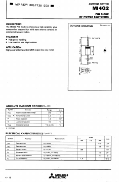 MI402 Datasheet PDF MITSUBISHI ELECTRIC 