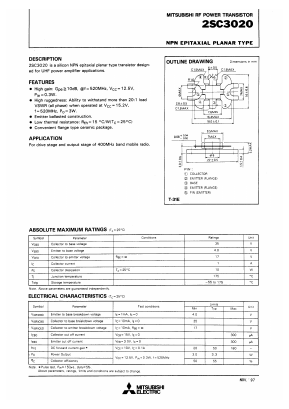 C3020 Datasheet PDF Mitsumi