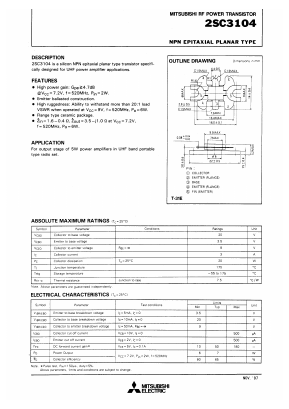 C3104 Datasheet PDF Mitsumi